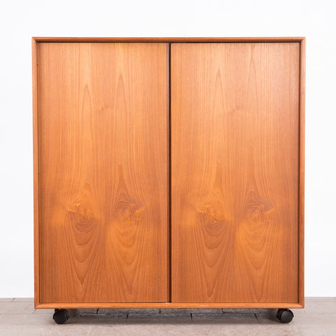 GV Møbler, Solid Teak highboard / cabinet, Denmark, 1960s.
