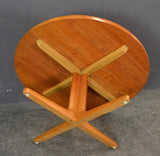 SOLID TEAK ROUND COFFEE TABLE.*