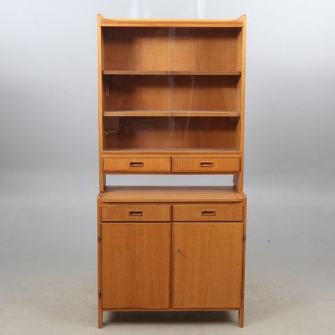 Teak cabinet with display case, teak, 1960s.
