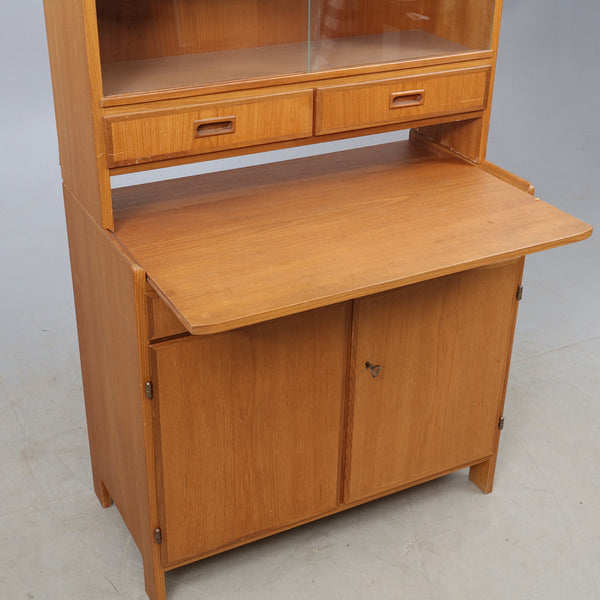 Teak cabinet with display case, teak, 1960s.
