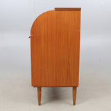 SECRETARY, Cylinder roll top, Teak  1950s.