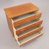 Chest of drawers, teak, mid-20th century