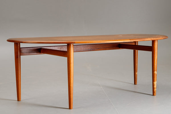 Console table, semicircular, teak.