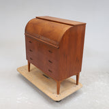 Cylinder  top SECRETARY DESK , Teak, Swedish.