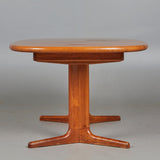 Glostrup, solid teak extendable dining table, 1970s, Denmark.