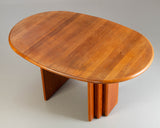 Solid Teak,S. Burchardt Nielsen. Extending table / dining table.