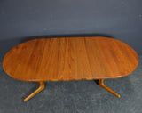 ROUND SOLID TEAK DINING TABLE WITH TWO EXTENSION LEAVES*