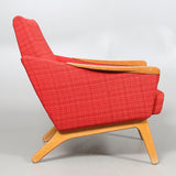 ARMCHAIR with FOOTSTOOL, 1950s / 60s.