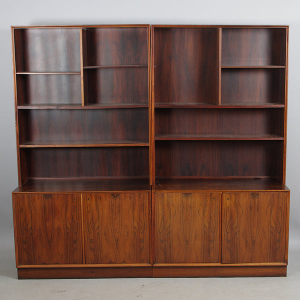 ROSEWOOD BOOK SHELF, 3 sections, jacaranda, Torbjörn Afdal, Bruksbo, Nesjestranda Møbelfabrikk