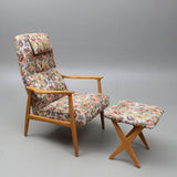 Highback ARMCHAIR and  matching Stool.