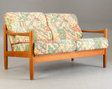1 sofa + 2 armchairs, Dyrlund Denmark. SOLID TEAK FRAME
