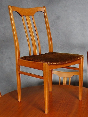 4 Beech stained teak Dining Chairs