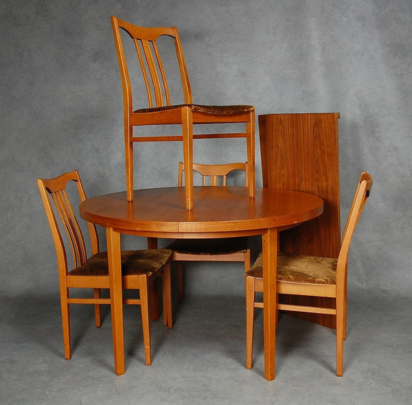 4 Beech stained teak Dining Chairs