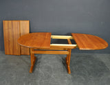 LARGE Solid Teak DINING TABLE WITH 2 leaves.