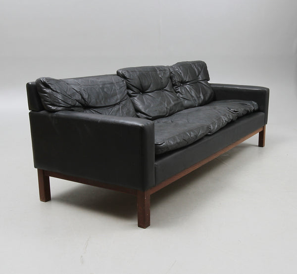 Danish leather 3 seater sofa