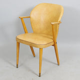 ARMCHAIR, beech / artificial leather, mid-20th century.*