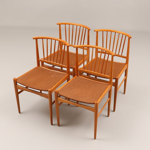 CHAIRS, 4 pcs, teak, 1900s