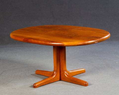 Lovely 2" thick Solid Teak Oval coffee table