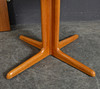 ROUND SOLID TEAK DINING TABLE WITH TWO EXTENSION LEAVES*