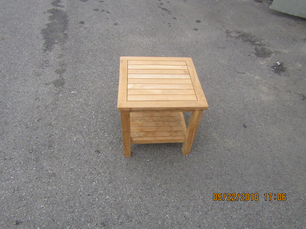 Solid Teak outdoor square side table