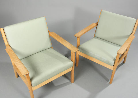 Hans J. Wegner Oak Armchairs