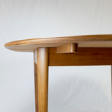 Teak Round Dining Table with Butterfly Leaf