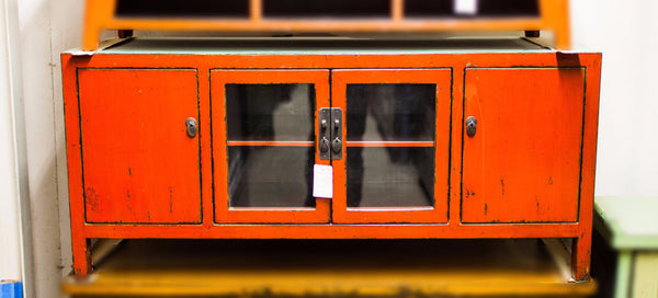 Oriental Glass Doors Cabinet