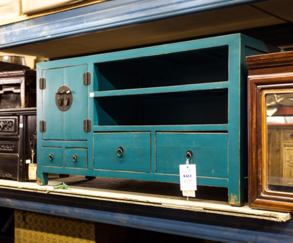 Oriental Turquoise Low Cabinet