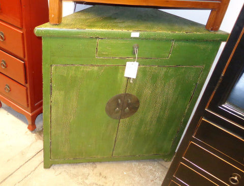 Oriental Green Low Corner Cabinet